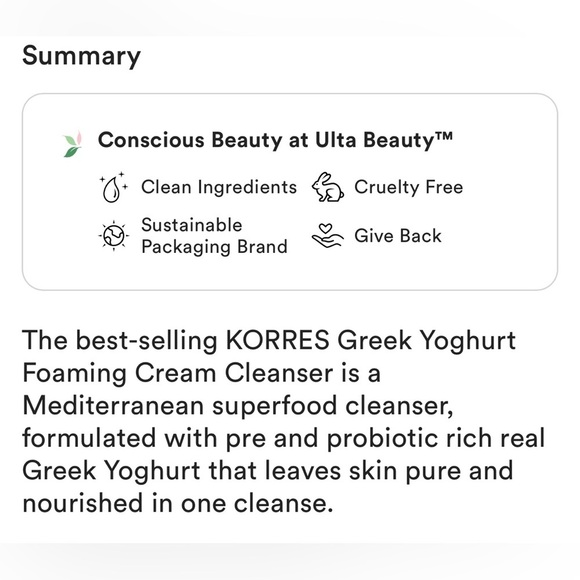 Korres Greek Yoghurt Foaming Cream Cleanser Pre + Probiotics - Picture 4 of 10